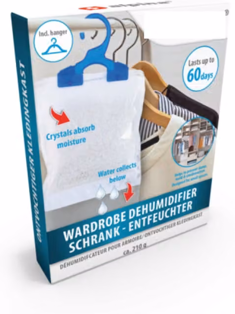 UMKY White Hanging Wardrobe Dehumidifier Moisture Absorber 210g