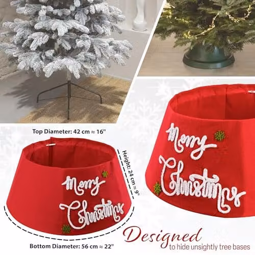 Deco Express Christmas Tree Skirt in Red and Multicolour – 3