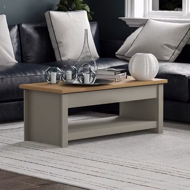 Vida Designs Arlington Sliding Top Coffee Table in Grey