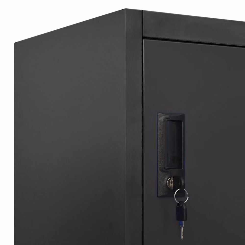 Berkfield Home Anthracite Metal Locker Cabinet with Hinged Doors and Lock, W/D/H: 90 x 40 x 180 cm – 4