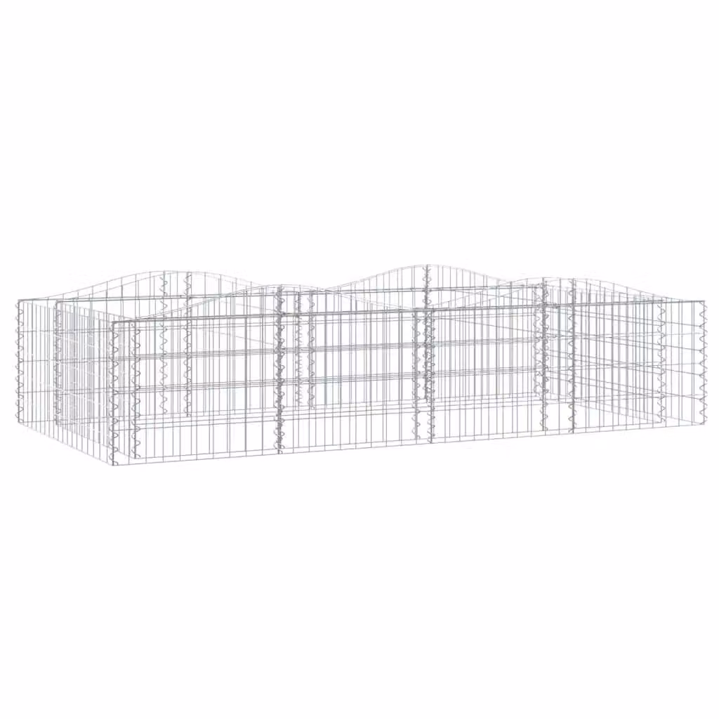 Berkfield Home Arched Gabion Raised Bed in Silver Galvanised Steel, W/D/H: 200 x 100 x 50 cm – 2