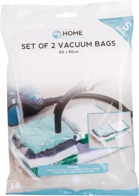 My Home Small Transparent Plastic Vacuum Bags