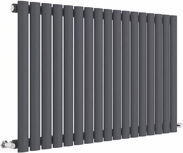Balterley Embrace Horizontal Single Panel Steel Radiator, Anthracite Grey, W: 99.2 cm, H: 60 cm – 1