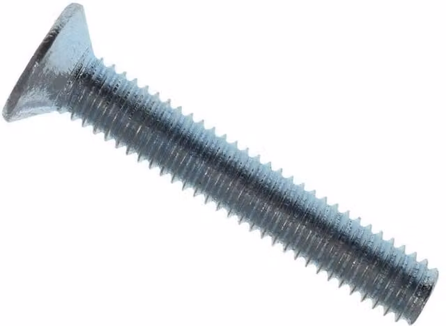 Metalmate Pozi Countersunk Machine Screws, Zinc-Plated Steel, Silver, M4 x 25mm, Box of 50