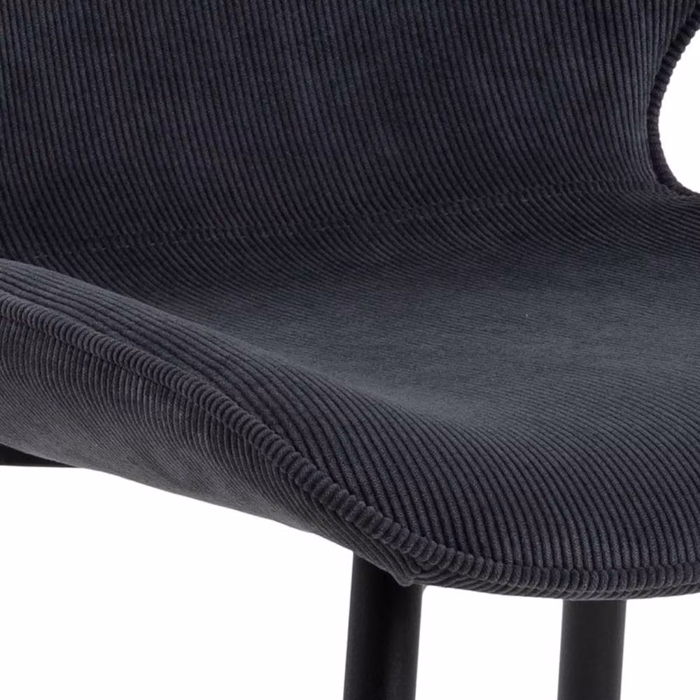 Wyld Haus Set of 4 Larkwood Anthracite Corduroy Dining Chairs in Grey – 5