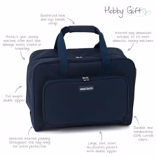 Hobby Gift MR4660NVY Sewing Machine Storage and Travel Bag, Blue, H: 33 cm, W: 45.7 cm, D: 20.3 cm – 5
