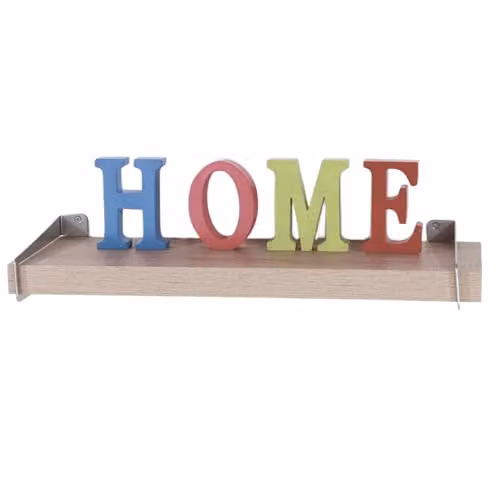Core Products Chunky Light Oak Effect Wall Shelf with Slide-On Brackets, Width: 80 cm