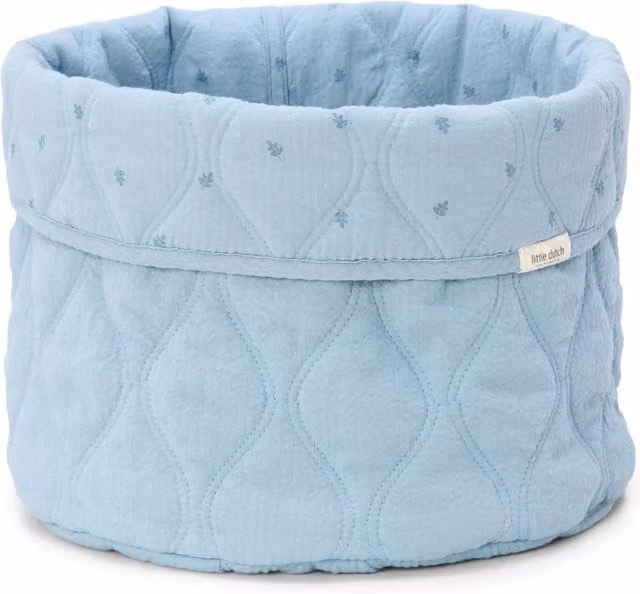 Little Dutch Fabric Storage Basket for Babies in Blue