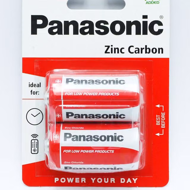 Panasonic C Batteries, Pack of 2, Red
