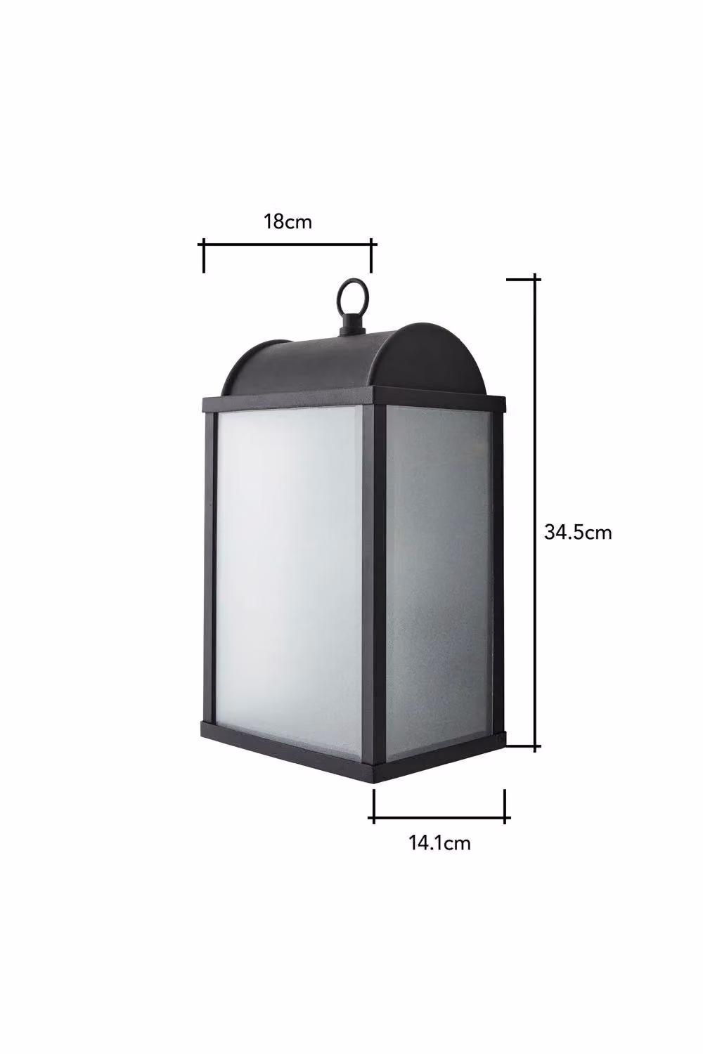 BHS Lighting Rhys Black Outdoor Wall Lantern – 3