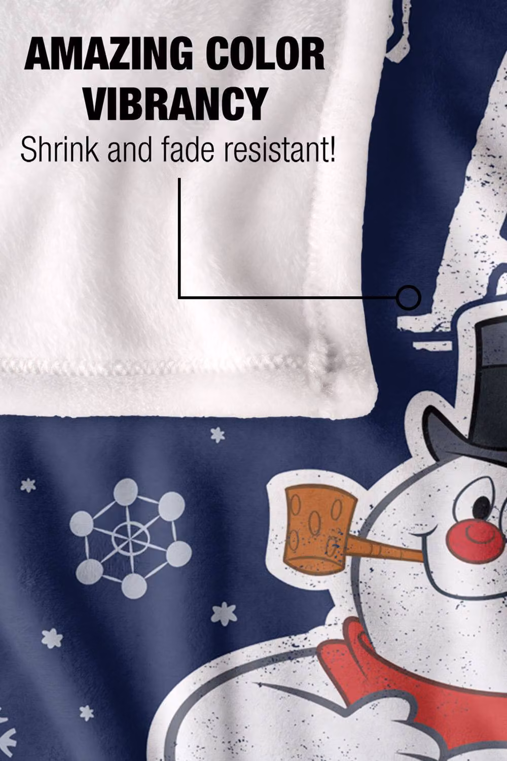 Frosty The Snowman Stay Frosty Extra Large Silky Touch Super Soft Fluffy Polyester Throw Blanket in Blue and Multicolour – 4