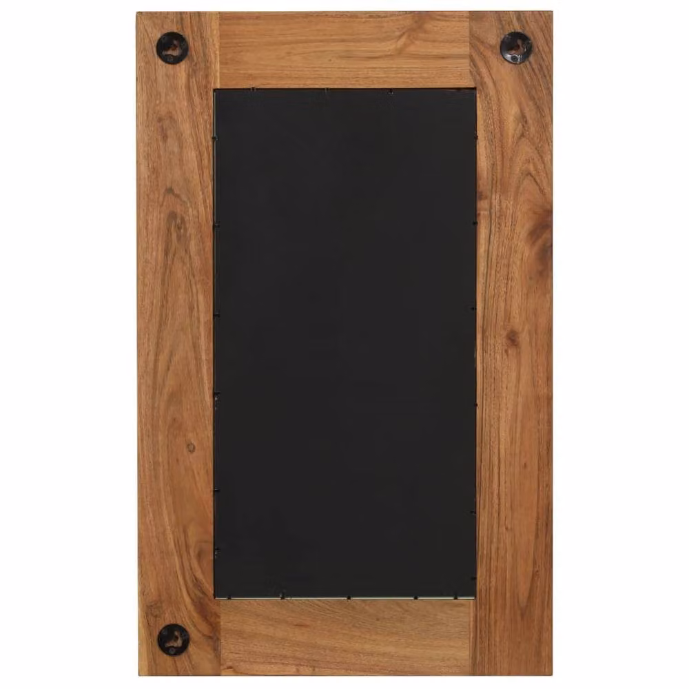 Berkfield Home Vintage Rectangular Wall Mirror in Brown Solid Acacia Wood W: 50 cm, H: 80 cm – 4