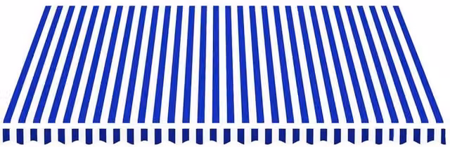 Berkfield Home Replacement Awning Fabric in Blue and White, Polyester, W: 4.5 m, D: 3.5 m