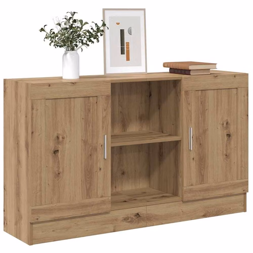 Berkfield Home Artisan Oak Sideboard in Brown, W/D/H: 120 x 30.5 x 70 cm – 2
