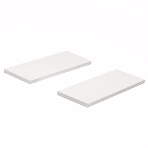 OHS Set of 2 Modern White Floating Wall Shelves, Width: 40 cm
