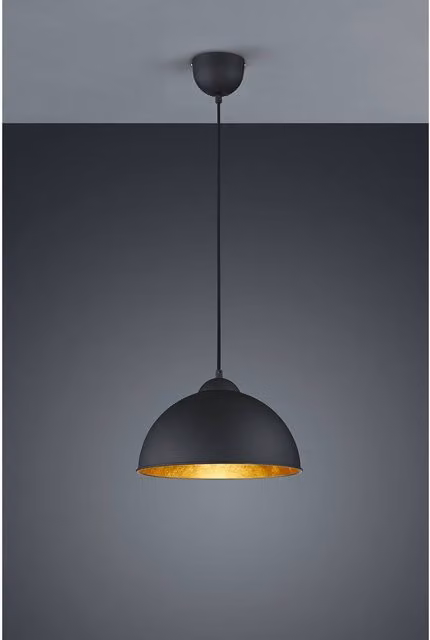 Netlighting Jimmy Modern Dome Pendant Ceiling Light in Black