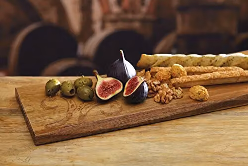 Artesa Brown Acacia Wood Baguette Board and Serving Plank, W: 48 cm, D: 13 cm – 2