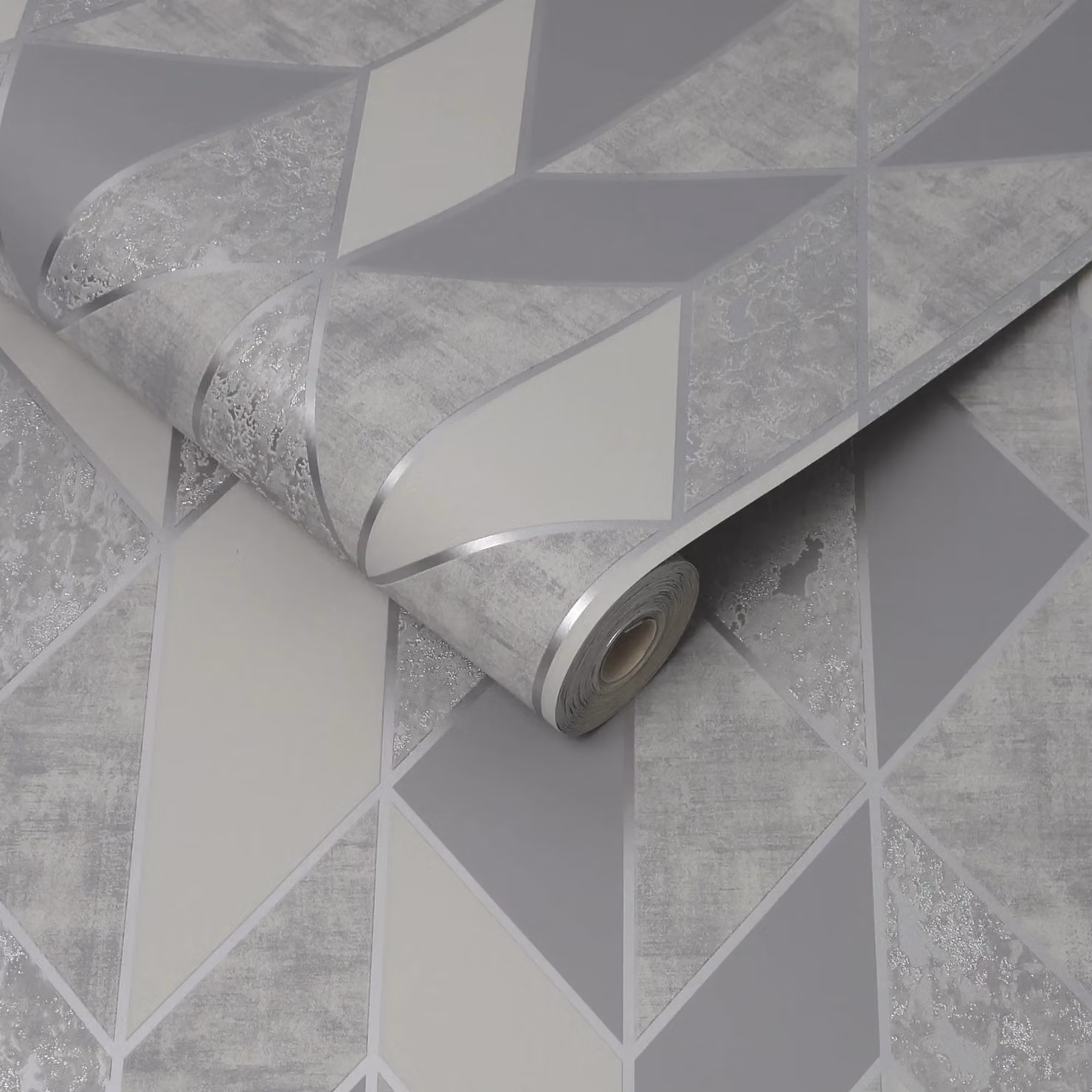 Superfresco Silver Milan Geometric Abstract Wallpaper, Width: 52 cm – 2