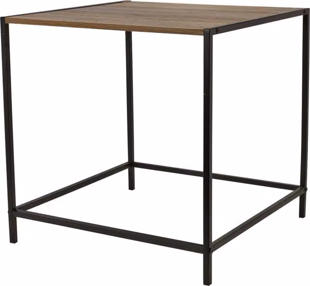 URBNLIVING Industrial Wood and Metal Side Table with Nested Tops in Brown