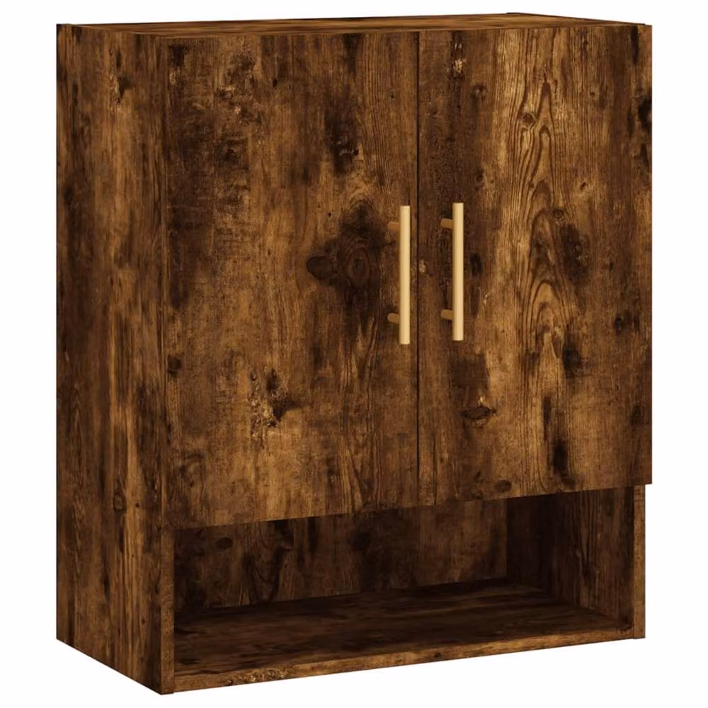 Berkfield Home Wall Mounted Smoked Oak Cabinet in Brown, W/D/H: 60 x 31 x 70 cm – 3
