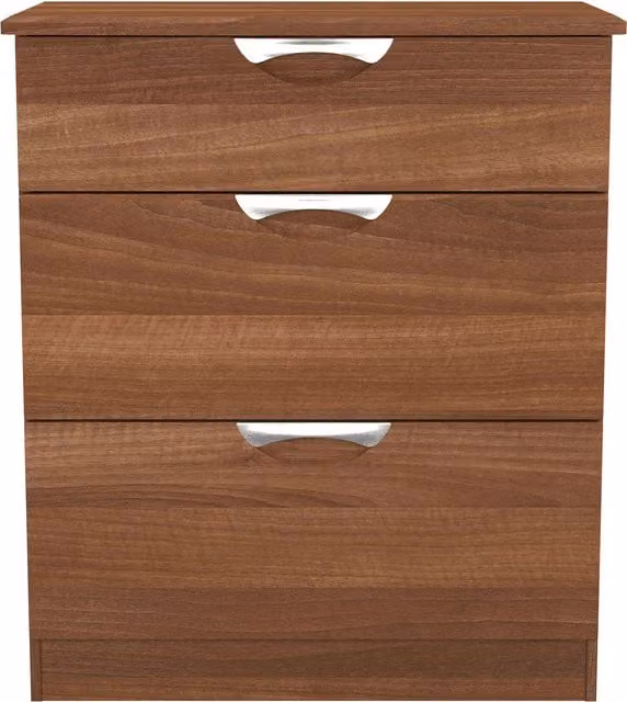 2 U Holborn Ready Assembled 3 Drawer Deep Chest in Walnut – 1