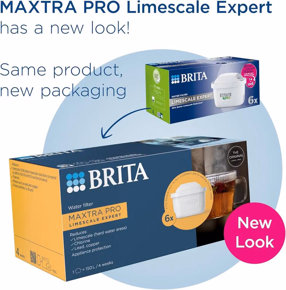 Brita MAXTRA PRO Limescale Expert Water Filter Cartridge 6 Pack, White – 2