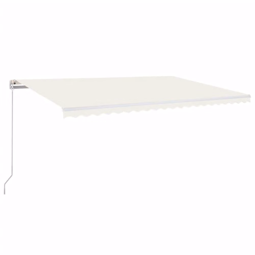 Berkfield Home Manual Retractable Awning with Crank and Folding Arms, Cream, W: 500 cm, D: 300 cm – 2