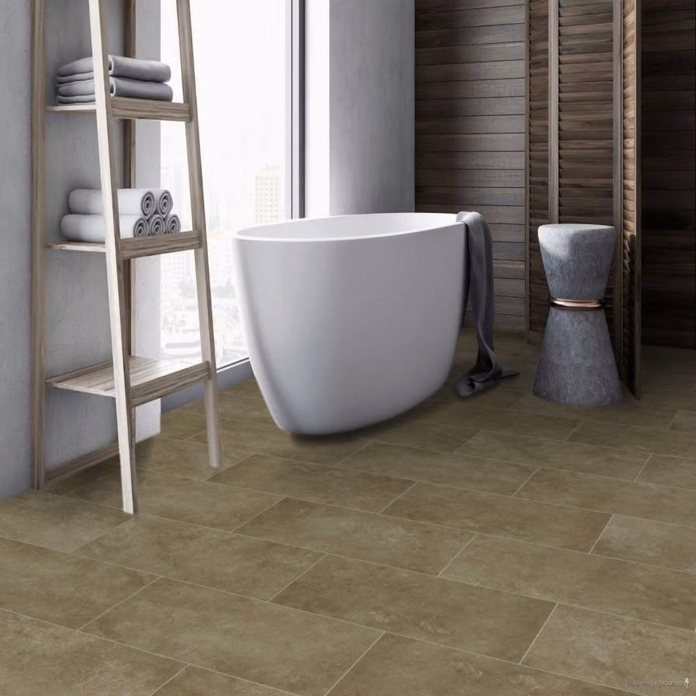 Firmfit ORG Click Lock Luxury Vinyl Tile Plank in Beige, Wood Look, 5.5mm – 2
