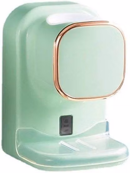 FLAVORA Green Automatic Electric Toothpaste Dispenser, Wall Mounted with Adhesive Plastic Mount