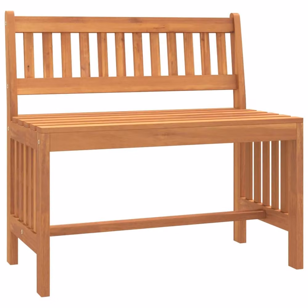 Berkfield Home Garden Bench in Brown Solid Eucalyptus Wood, 80 cm – 2