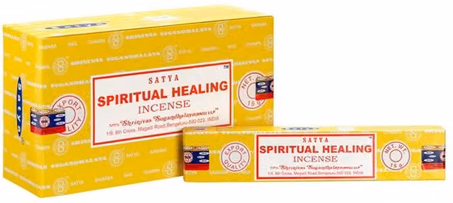 Satya Spiritual Healing Incense Sticks, Set of 12 Packets, Yellow
