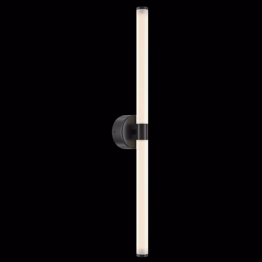 Maytoni Axis Modern LED Up & Down Wall Lamp in Black with 3000K Warm White Light – 3