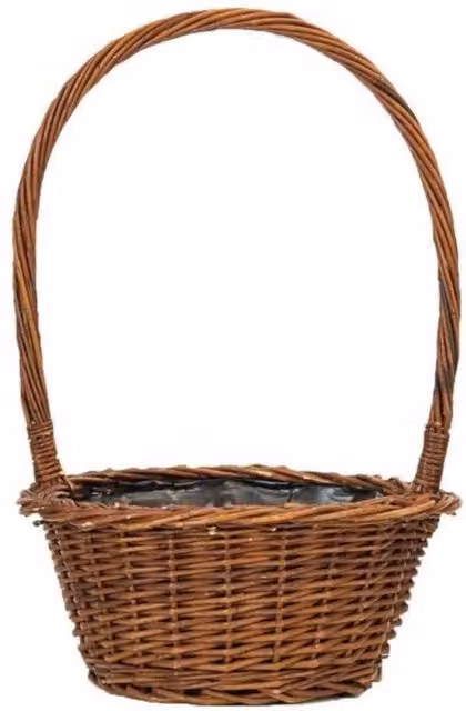 KDMD Natura Round Open Weave Basket, 2 Pack, Brown, Diameter: 21 cm – 1