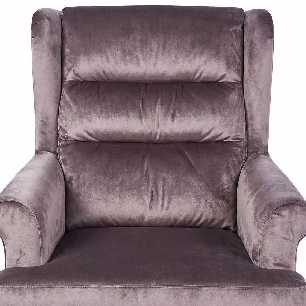 KORVIXA Modern Velvet Tub Armchair in Purple, W/D/H: 100 x 100 x 100 cm – 2