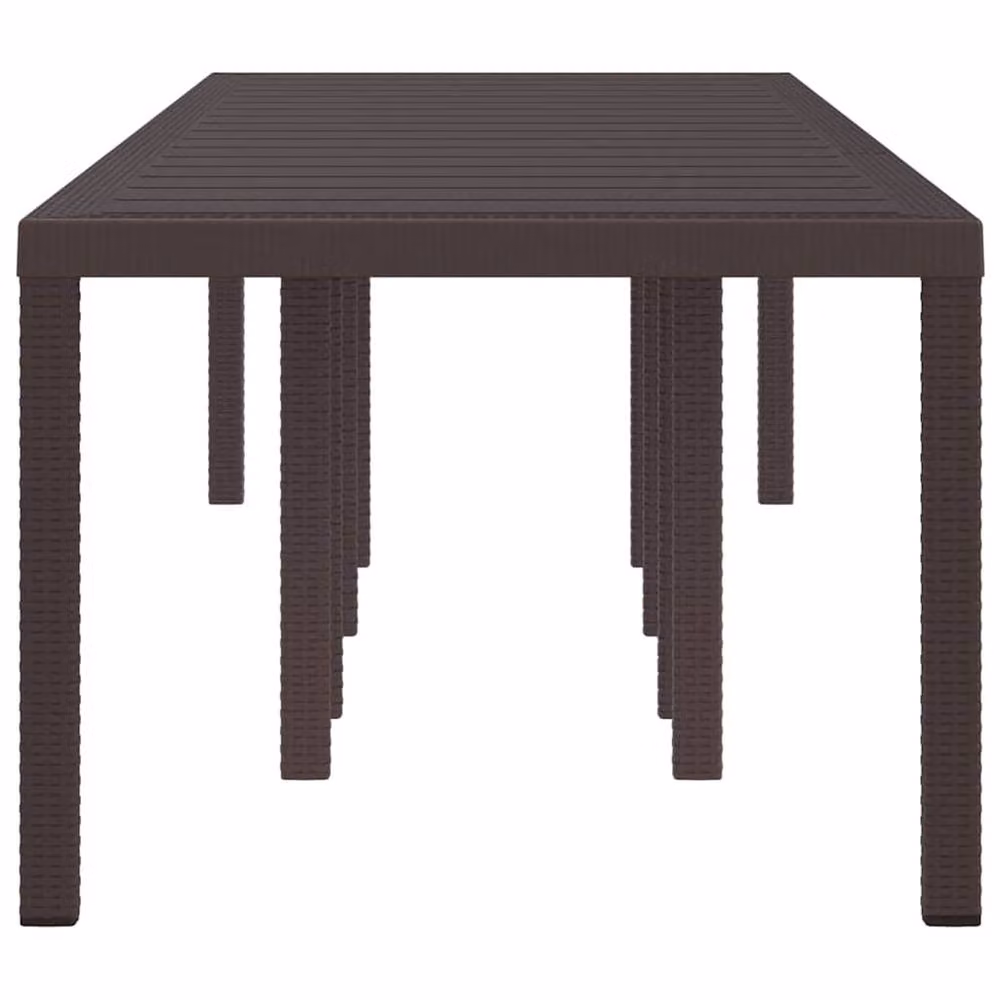 Berkfield Home Brown Poly Rattan Extendable Garden Table, W/D/H: 300 x 100 x 73 cm – 3