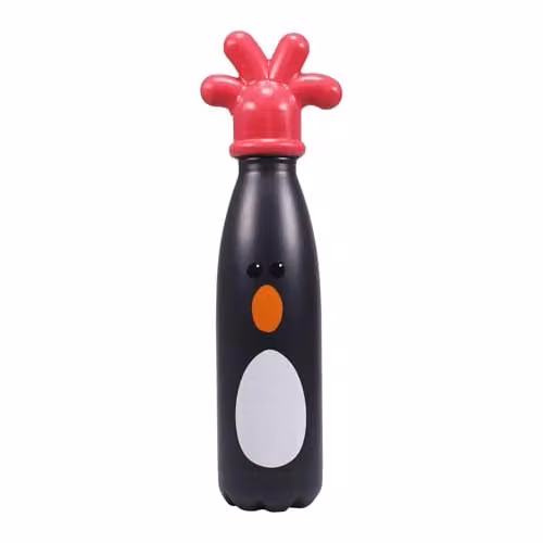 Half Moon Bay Wallace & Gromit Feathers McGraw 3D Metal Water Bottle, Red and Multicolour, 500ml – 1
