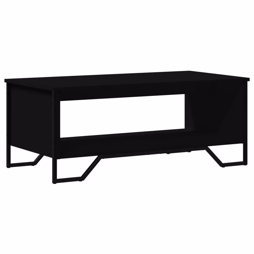 Berkfield Home Modern Black Rectangular Coffee Table, W/D/H: 100 x 51 x 40 cm – 2