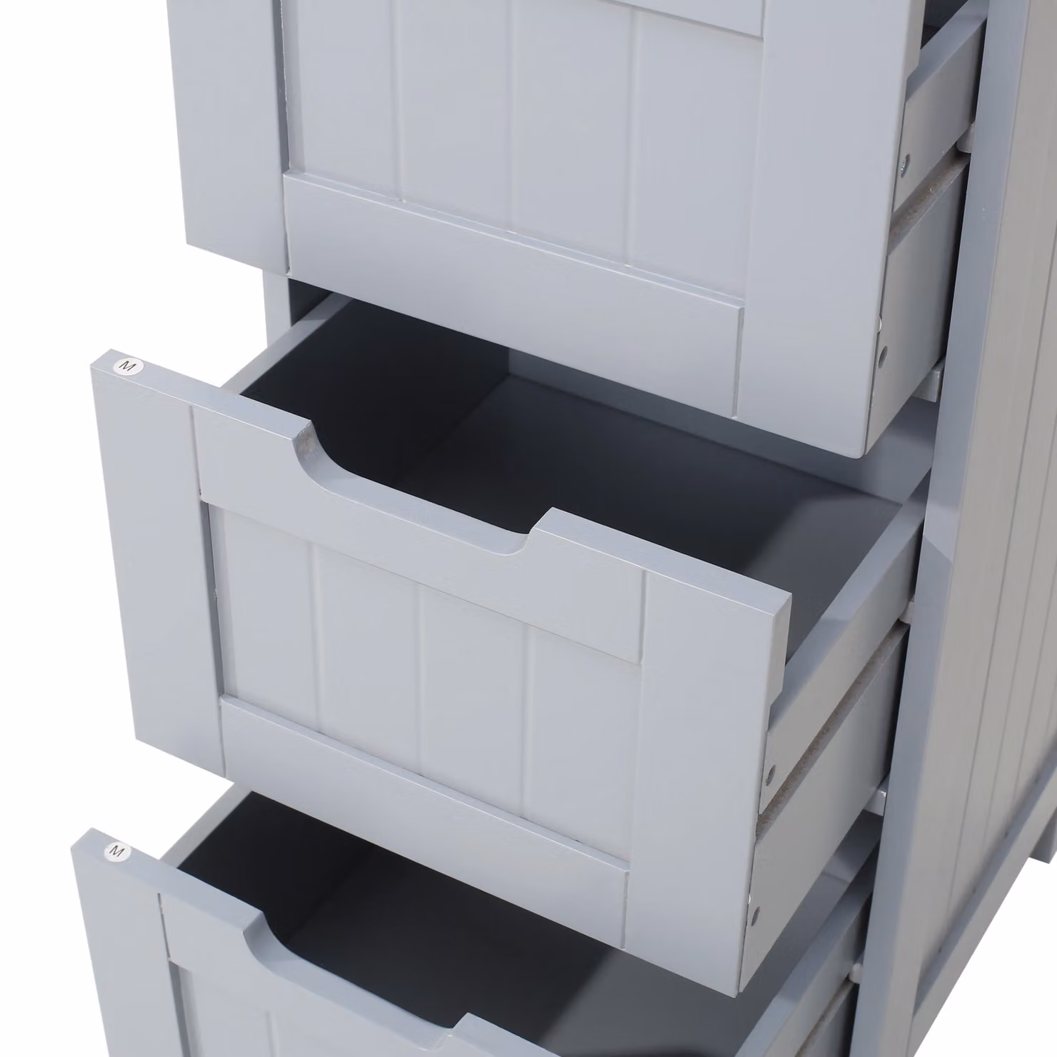 Xample Modern Grey Freestanding 4 Drawer Bathroom and Living Room Storage Cabinet – 2