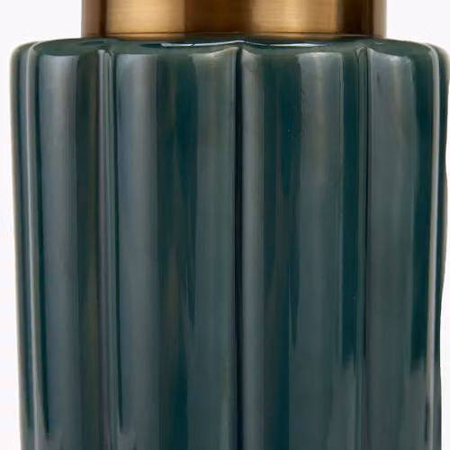 Pacific Lifestyle Art Deco Ceramic Table Lamp in Green, White and Gold/Brass – 4