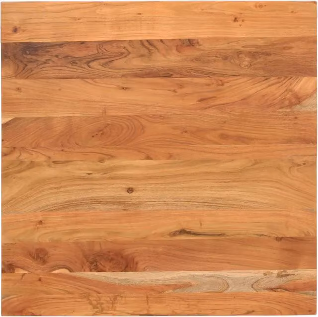 Berkfield Home Square Solid Wood Acacia Table Top, Brown, W: 80 cm, D: 80 cm, H: 3.8 cm