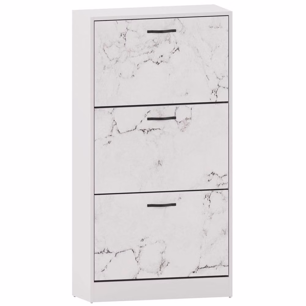 HD Designs Vida Designs 3 Drawer Shoe Cabinet in White – 2