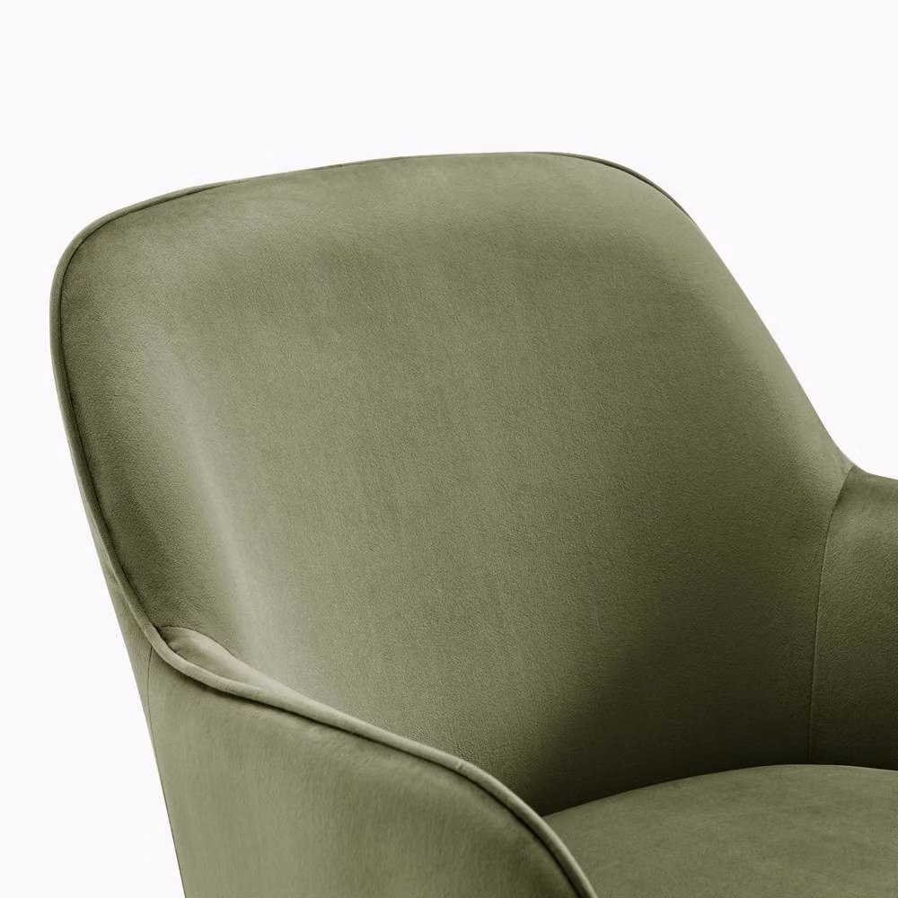 FurnitureboxUK Vivienne Green Velvet Swivel Office Chair – 3