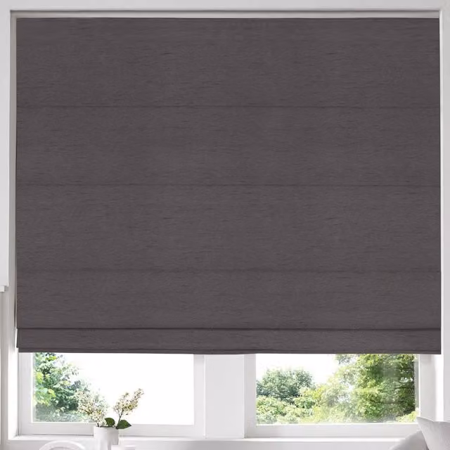 Simply Collection Iowa Silk Essence Made to Measure Roman Blind in Slate Grey