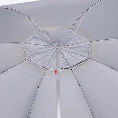 vidaXL Beach Parasol with Side Walls in Anthracite and Silver, Height: 215 cm – 3