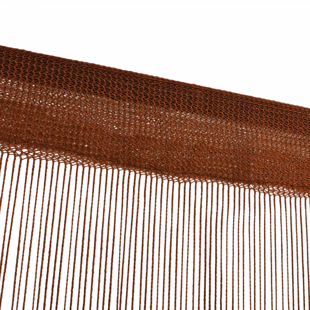 Berkfield Home Brown String Curtains, 2 Pack, W: 140 cm, H: 250 cm – 2