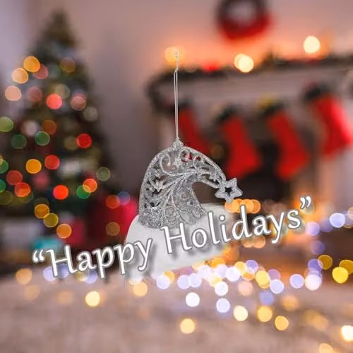 VFM e-Store Silver Glitter Santa Hat Hanging Decoration for Christmas Parties, W/H: 11 x 10 cm – 3