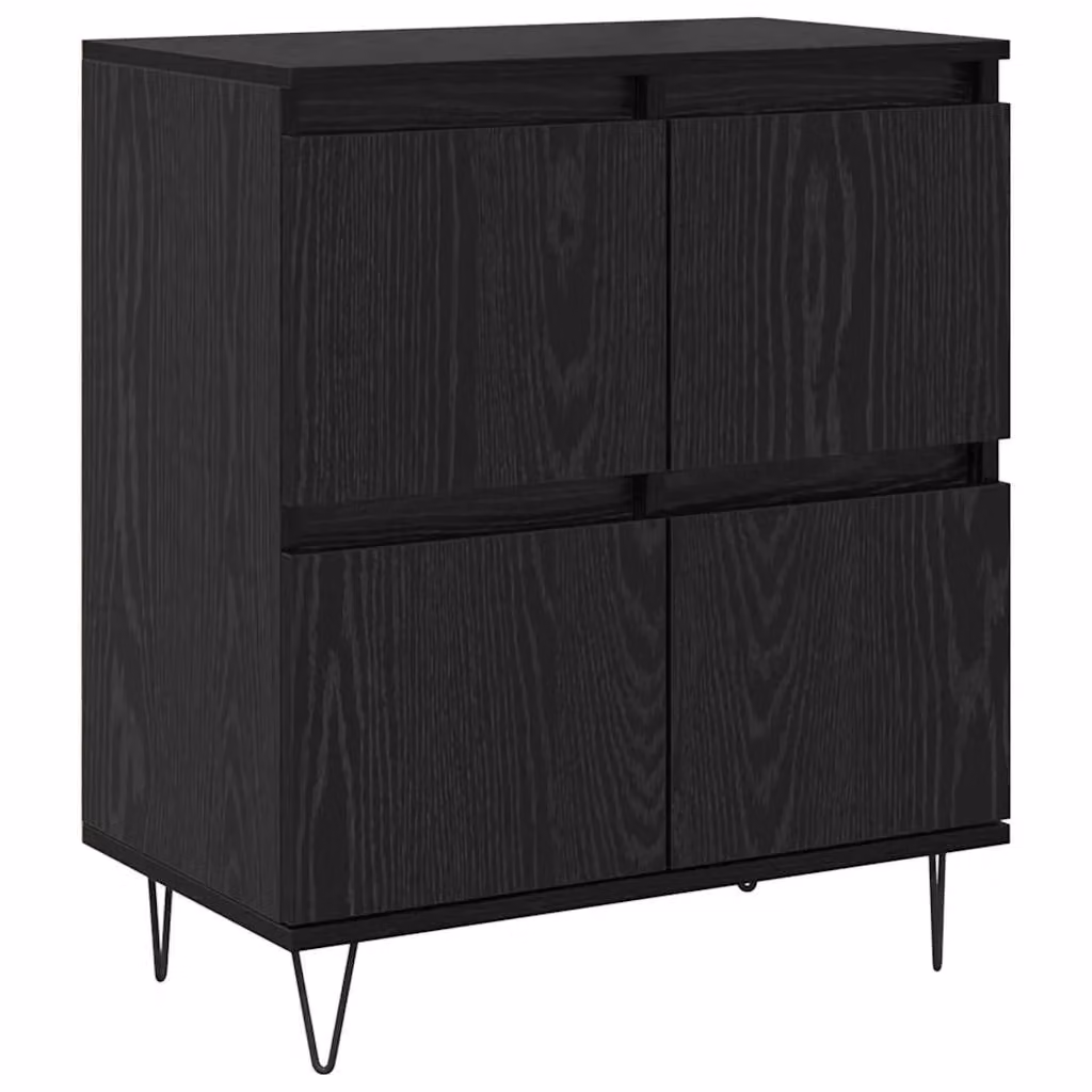 Berkfield Home Modern Sideboard with Storage Door in Black, W/D/H: 60 x 35 x 70 cm – 2