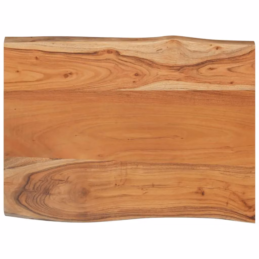 Berkfield Home Rectangular Solid Wood Acacia Live Edge Table Top, Brown, W: 50 cm, D: 40 cm, H: 2.5 cm – 2