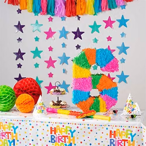 Fax Potato Number 6 Cardboard Piñata, Multicolour, W: 35 cm, D: 7.5 cm, H: 50 cm – 4