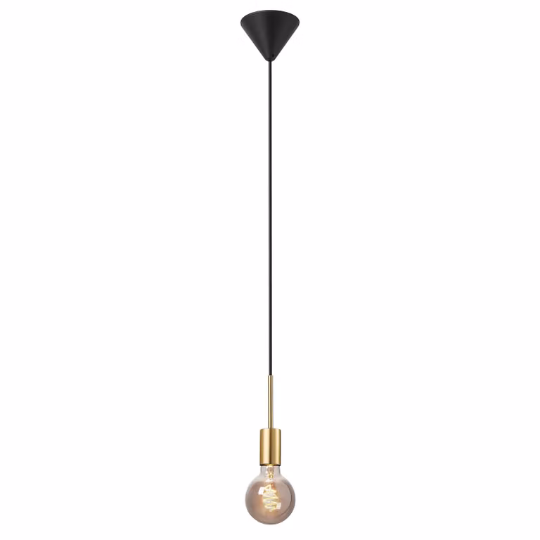 Nordlux Paco Pendant Light in Gold/Brass Metal with E27 Socket